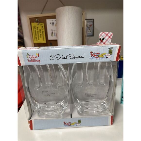 Patio Party In / Outdoor by Stotter‎ & Cleat Acrylic Salad Servers NIB - Picture 1 of 3